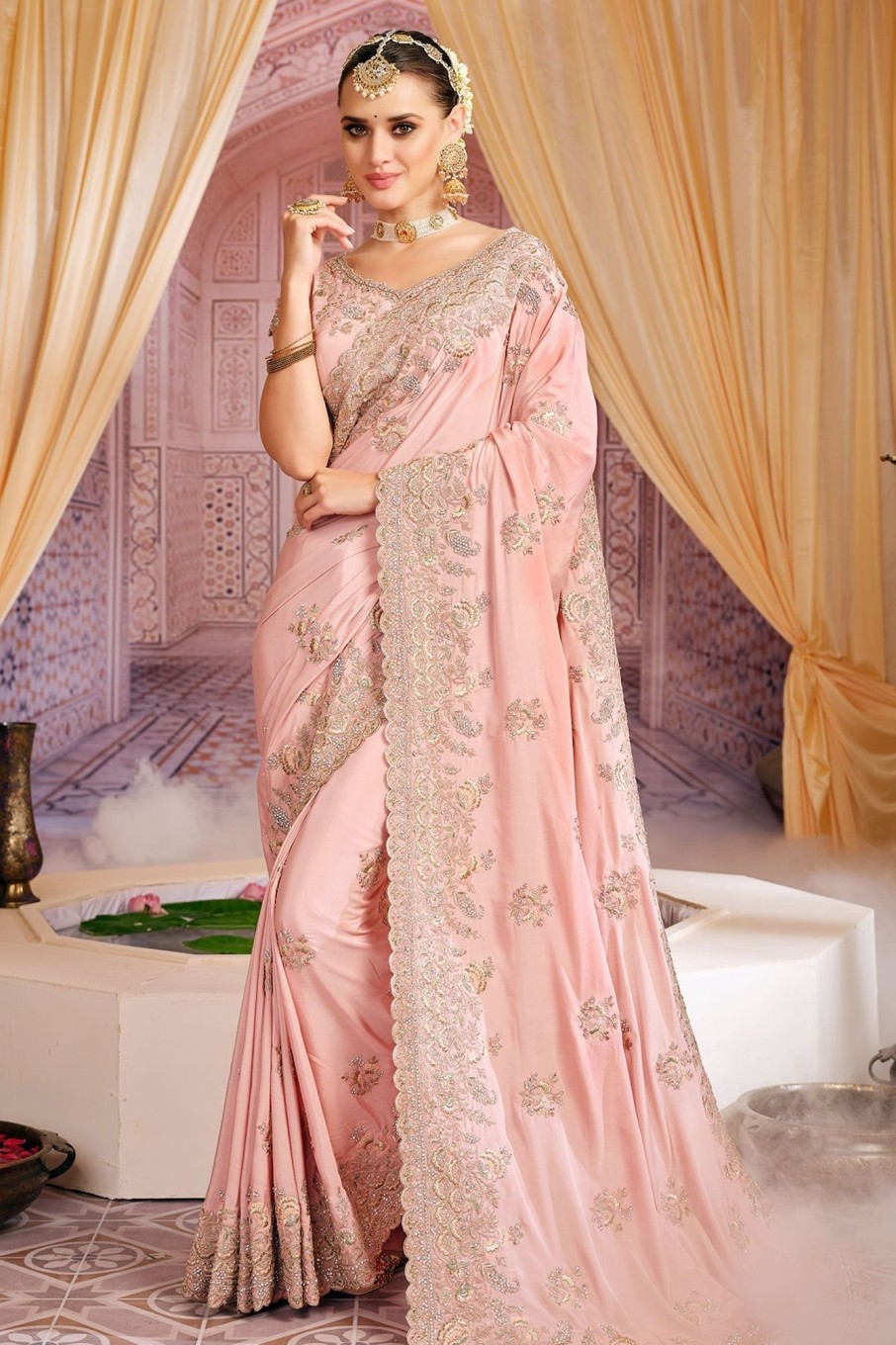 Buy Meena Bazaar Embroidered Sequinned Ready To Wear Lehenga & Blouse With  Dupatta - Lehenga Choli for Women 25766822 | Myntra